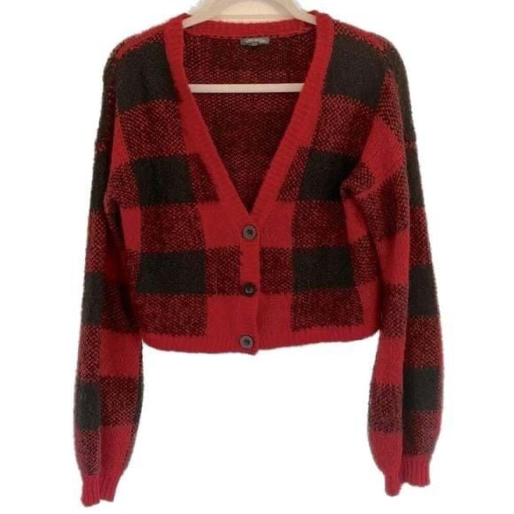 Size L Wild Fable Black and Red Checkered Sweater